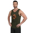 thumbnail image 6 of GIRUNS Mens Tank Tops Summer Beach Sleeveless Vacation Shirts Muscle Gym Vest Graphic Tank Top Army Green Sun Palm M, 6 of 7