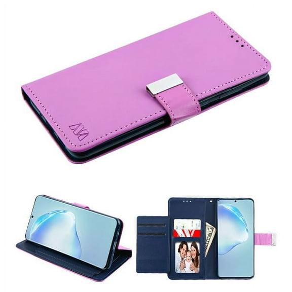 Samsung Galaxy S20 PLUS (6.7") Wallet Phone Case Luxury PU Leather Wallet Protective double Flip Folio Pouch with extra 5 ID Cash Credit Card Slots Holder & Stand PURPLE Cover for Samsung Galaxy S20