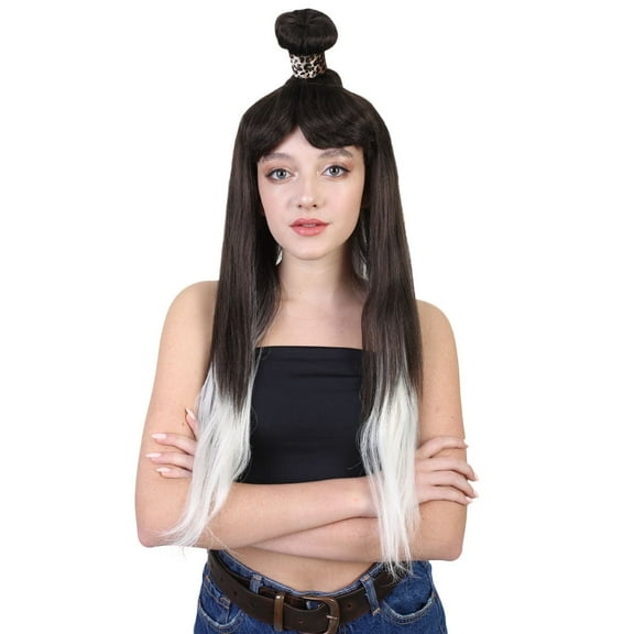 Cavewoman Wig | Long Black Halloween Womens Wig | Premium Breathable Capless Cap