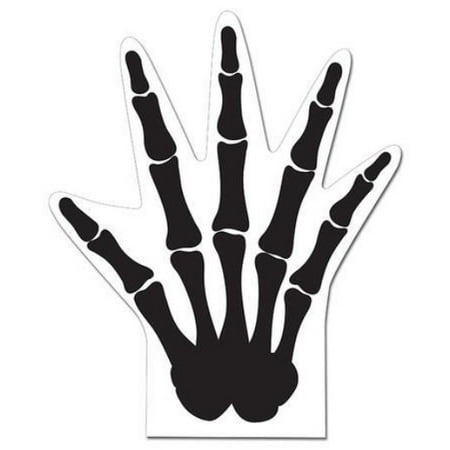 Scary Skeleton Hand Shaped Favor Bags 12 Treat Loot Bag