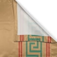 thumbnail image 3 of Ambesonne Abstract Kitchen Curtains, Simplistic Greek Pattern, 55"x30", Sand Brown and Dark Seafoam, 3 of 3