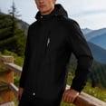 thumbnail image 6 of Ceisia Unisex Windproof Waterproof Hooded Rain Jacket Outdoor Hiking Camping Cycling Windbreaker Outerwear Black XXXL Gift, 6 of 7
