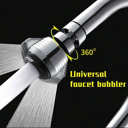 Faucet Aerator Ecohintz 360° Swivel Faucet Spray Nozzle - Kitchen Bathroom Tap Adapter with Bubbler Directional & Water-Saving Easy Install for Washing Dishes & Sinks Swivel Kitchen Faucet Head