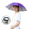 thumbnail image 4 of Eoperou Umbrella Hat with Elastic Headband Waterproof Head Umbrella Hat Portable Hands-Free Folding Cap Fishing Hiking Sunshade Hat for Adult Kids Women Men, 4 of 8