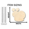 thumbnail image 2 of Unfinished Wood Cute Snail Shape - Craft - up to 46" DIY 6" / 1/2", 2 of 3