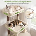 thumbnail image 3 of Globlazer 74" Symmetrical Cat Tree, Multi-Level Large Cat Tower with Scratching Post & Condo for Indoor Cats, Beige, 3 of 8