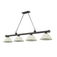 thumbnail image 2 of Z Lite 2306-4BRZ-AGM14 4 x 60W Cordon Medium Dimmable Billiard Light, Golden Mottle, 2 of 7