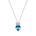 thumbnail image 5 of Guardurnaity Collar en forma de corazón de moda ajustable para niños, gargantilla de diamantes de imitación, joyería de gota, colgante de moda, regalo Luz azul 2piezas Guardurnaity CBP224229, 5 of 5