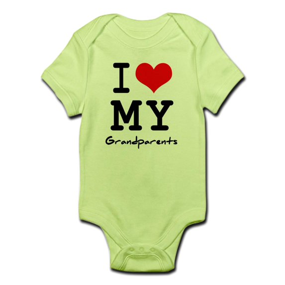 CafePress - I Love My Grandparents Infant Bodysuit - Baby Light Bodysuit