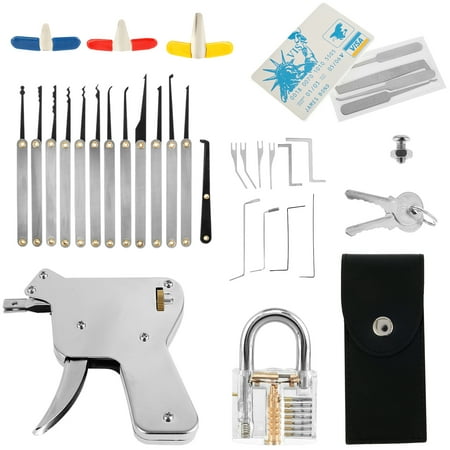 

Threns 41Pcs Locksmith Tool Set Durable Multifunctional Metal Lock Extractor Lock Pick Set Transparent Lock for Home Lock