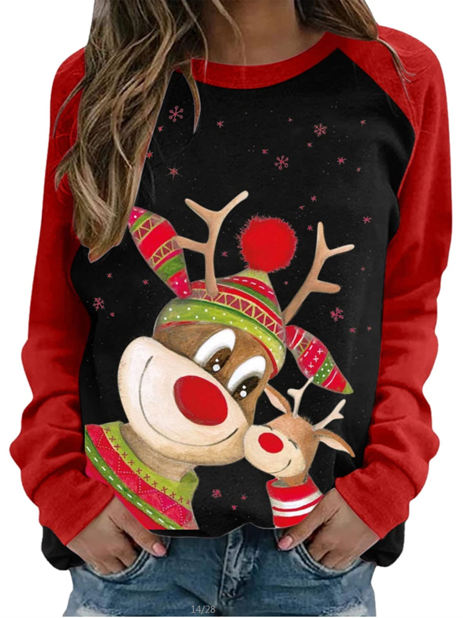 Girls Tops Kids I Love Rudolph Print Trendy Fashion T Shirt Top Xmas Gift 2-13