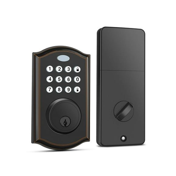 TFixol Keyless Entry Deadbolt Lock,Electronic Keypad Door Lock, Auto Lock, 1 Touch Locking, 20 Customizable User Codes, Back Lit, Easy to Install for Front Back Door, Oil Rubbed Bronze