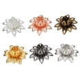 thumbnail image 2 of Minkissy 20PCS Flower Bead Caps Hollow Metal White Jewelry Making Handicraft Enthusiasts, 2 of 8