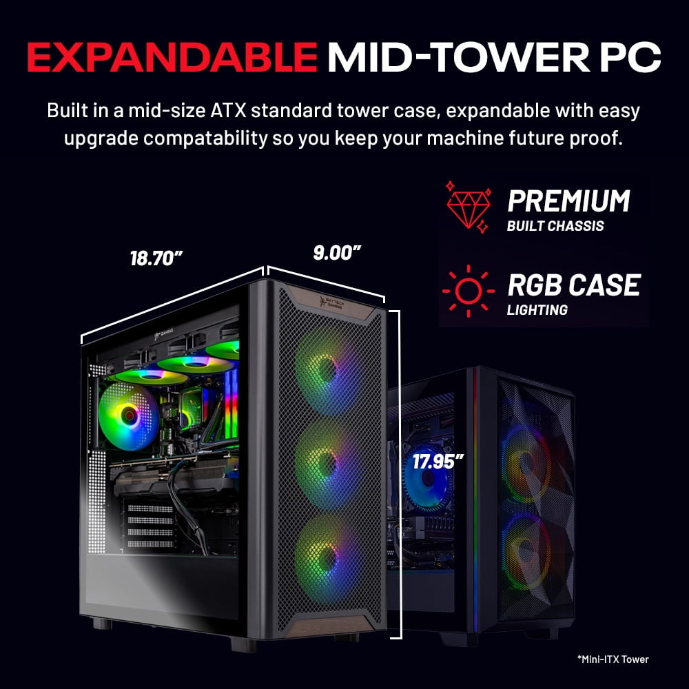 Skytech Gaming Chronos 3 Gaming PC, AMD Ryzen 9 9900X 4.4GHz, NVIDIA RTX 5070 Ti 16GB VRAM, X670 Board, 4TB Gen4 NVMe SSD, 64GB DDR5 RAM 5200, 850W GOLD ATX 3 PSU, 360 ARGB AIO , Wi-Fi, Win 11