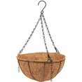 thumbnail image 1 of Macetas colgantes, cesta, macetas colgantes, cadena de alambre redondo, soporte para plantas con revestimiento de fibra de coco, cestas colgantes para riego de jardín, 1 of 5