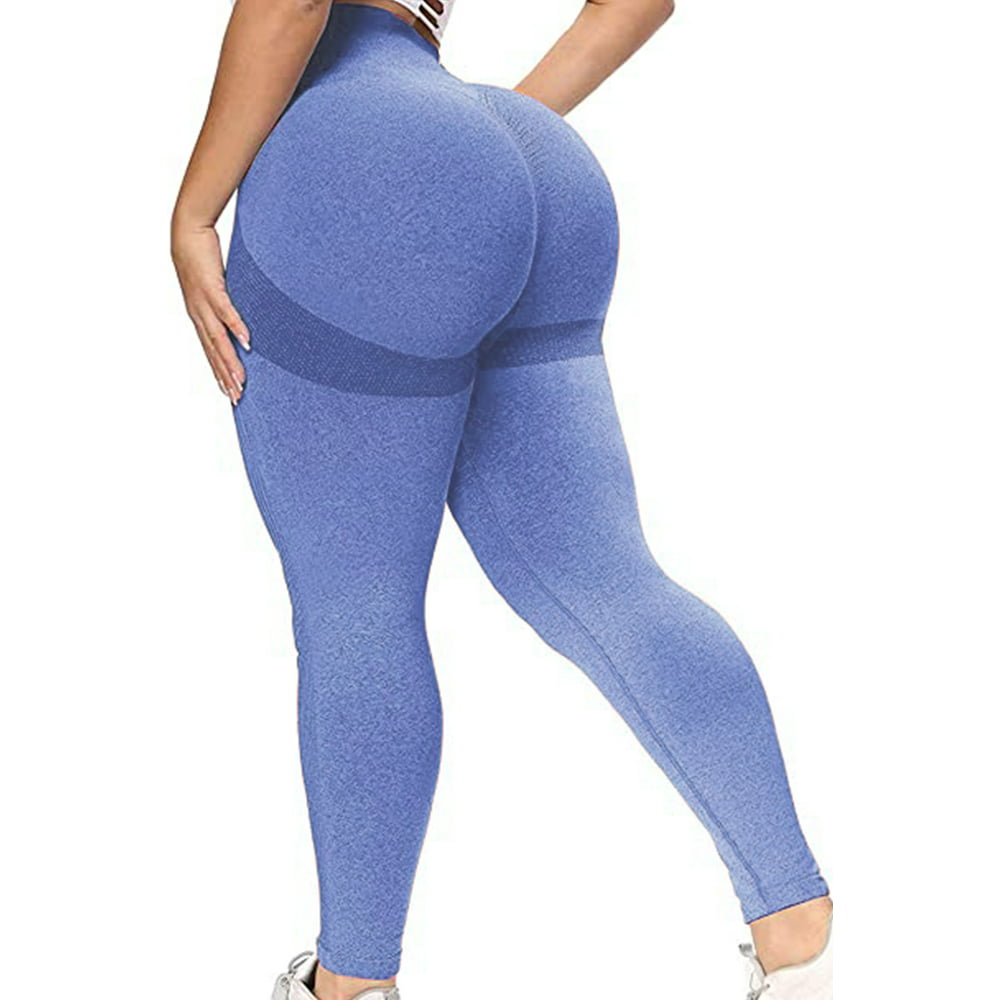 Women Seamless Workout Gym Leggings Smile high Waist Butt Lift Athletic  Stretchy Tummy Control Yoga Pants Tights
