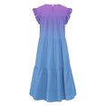 thumbnail image 4 of Fankiway Robe d'Été pour Femmes Col Rond Manches Courtes à Volants Robes d'Été Grande Taille pour Femmes Courbes Robes de Printemps pour Femmes 5363, 4 of 4