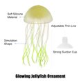 thumbnail image 3 of Unique Bargains Aquarium Jellyfish Glow Decor Fish Tank Fluorescent Jellyfish Ornament Yellow 2.2"x4.5" with Suction Cup, 3 of 6