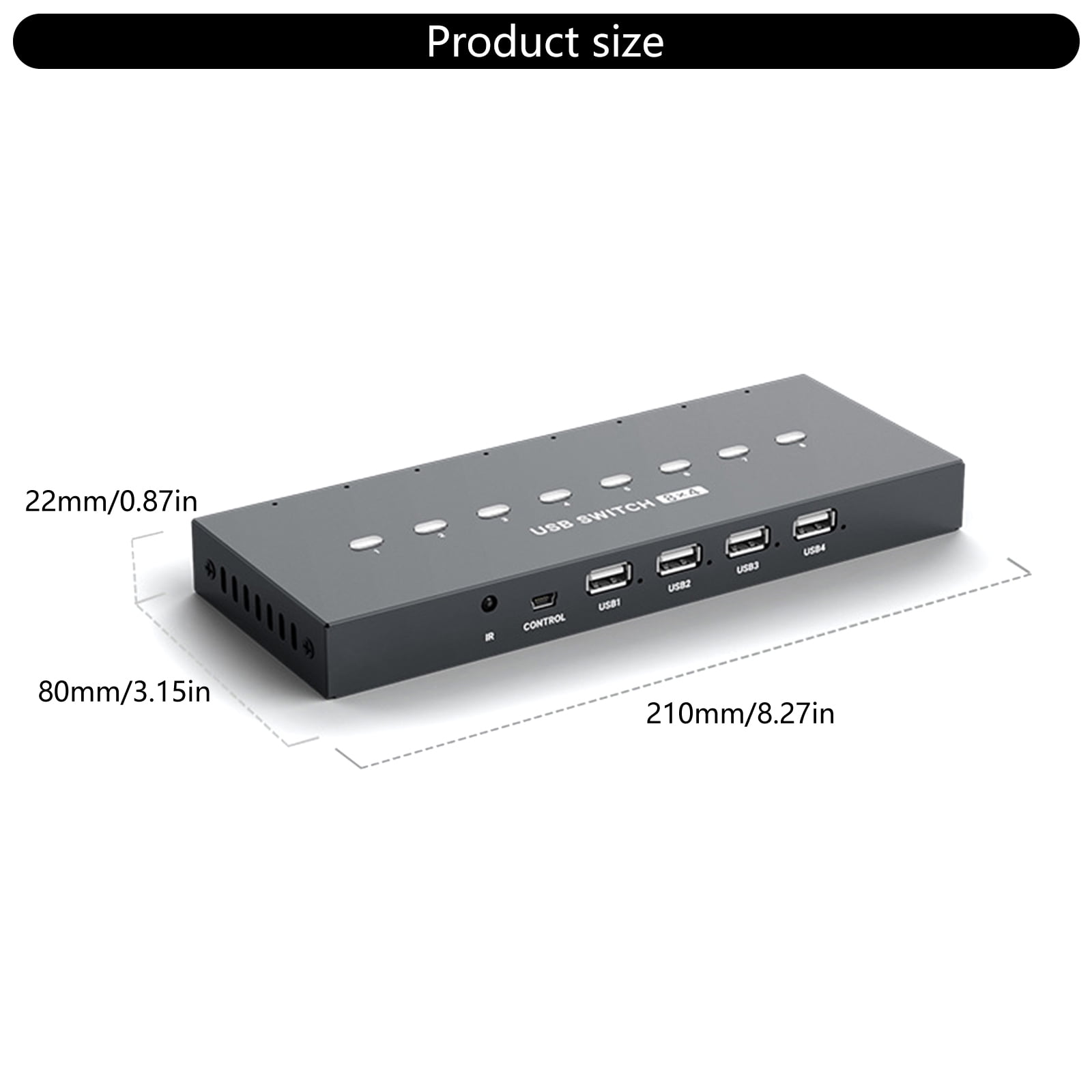 USB Printer Sharing Device, 8 in 4 Out Printer Manual Sharing Device 8Port KVM Switching Splitter Hubs Converters