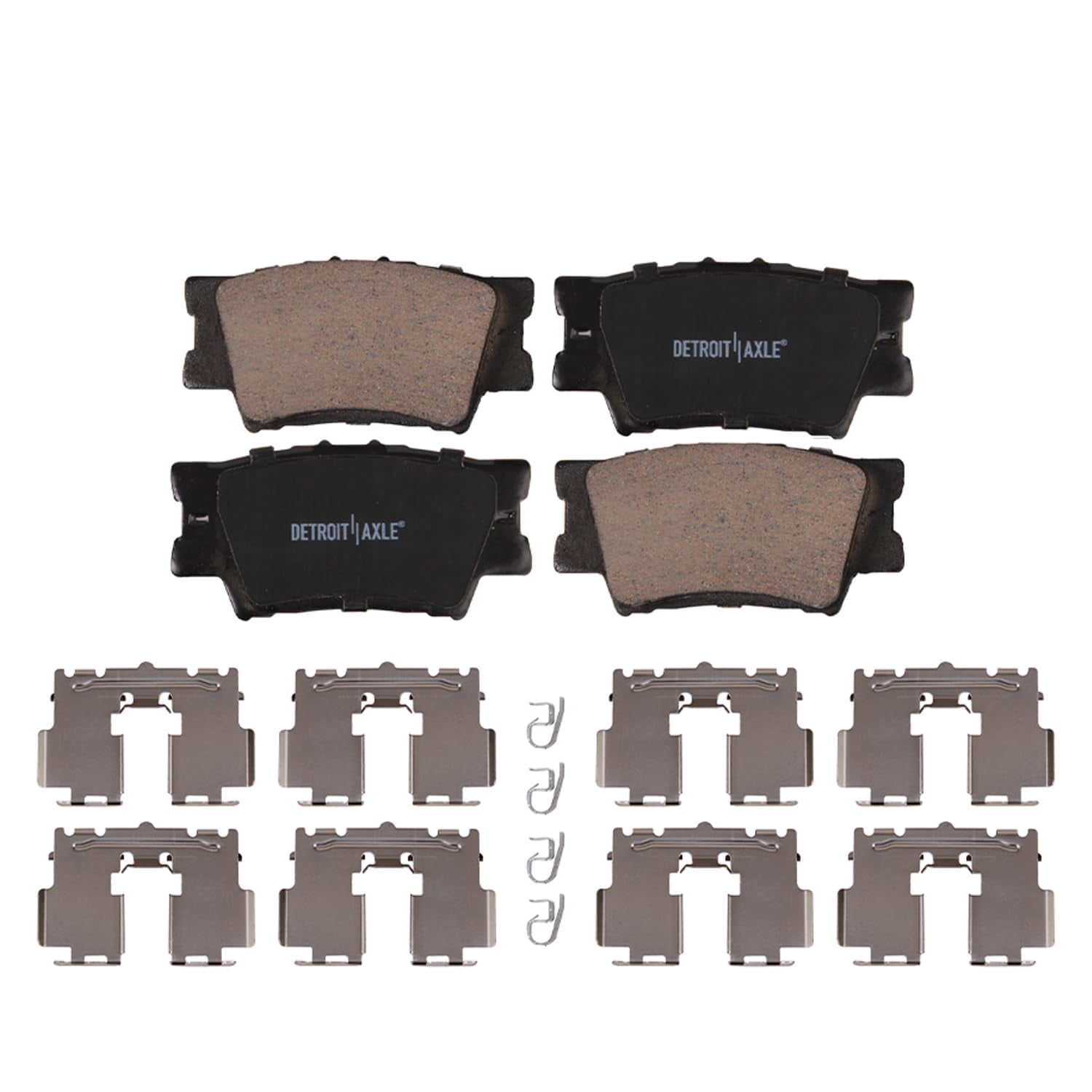Detroit Axle - Brake Pads for 07-17 Toyota Camry 08-18 Avalon Lexus ES300h, 07-18 ES350, 4 Ceramic Brake Pads Front and Rear Replacement