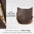 thumbnail image 4 of Bandolera Pinafore Signature de cuero vegano marrón, 4 of 8