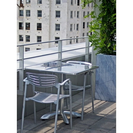 - Canvas Print Sitting Modern Rooftop Terrace Table Contemporary Stretched Canvas 10 x 14