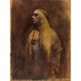 thumbnail image 2 of René Joseph Gilbert 12x14 Black Ornate Wood Framed Double Matted Museum Art Print Titled: Ms. Segond-Weber in the Role of Guanhumara in the ‘Burgraves’ (1902), 2 of 5