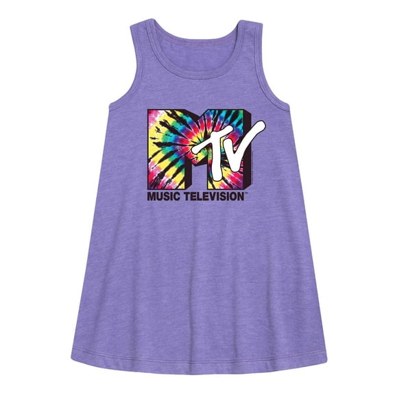 MTV - Tie Dye Logo - Toddler and Youth Girls A-line Dress