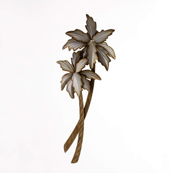Coastal Tropical Palm Tree Facing Left Metal Wall Decor