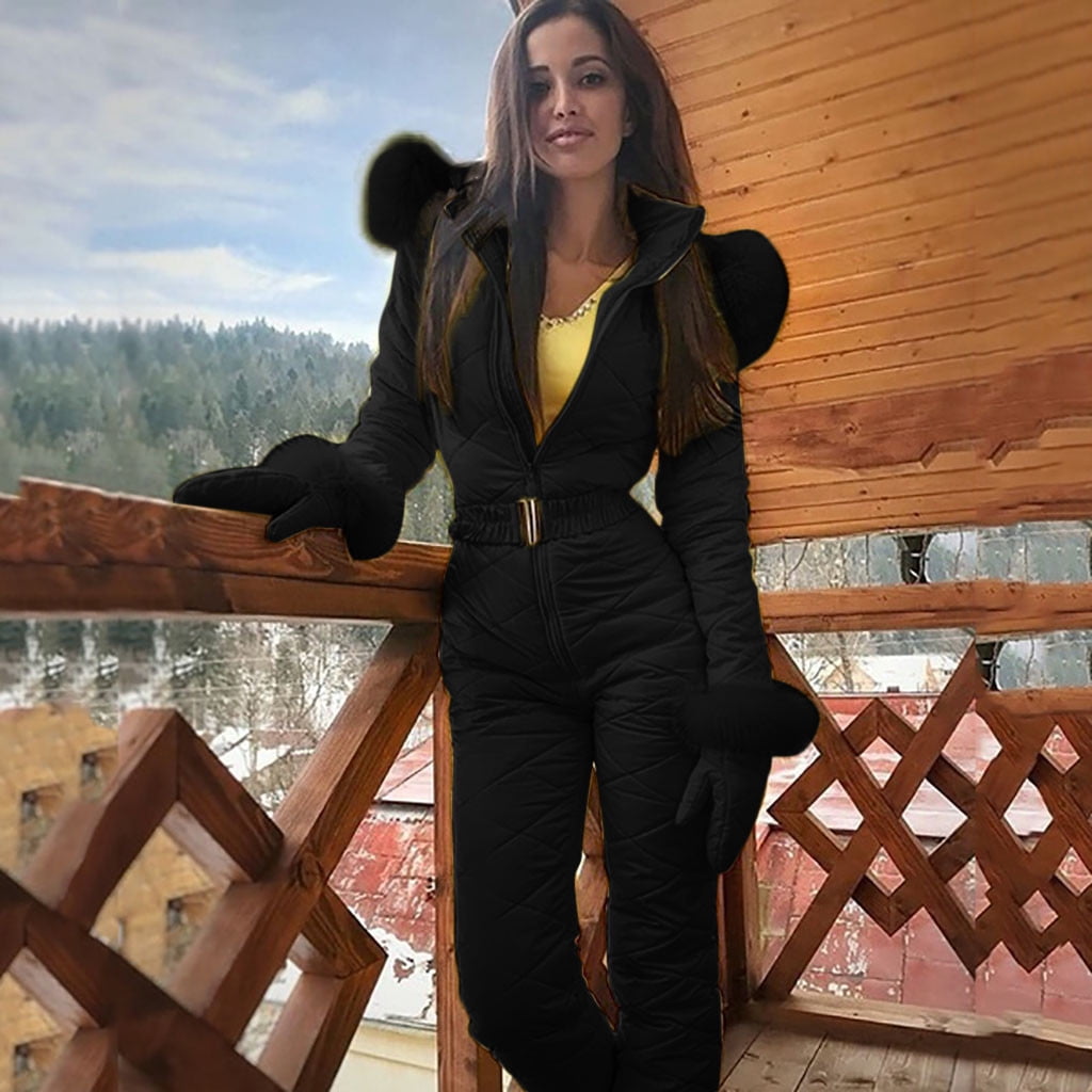 Women Lady Winter Warm Snowsuit Outdoor Sports Pants Ski Suit Waterproof Pants 
