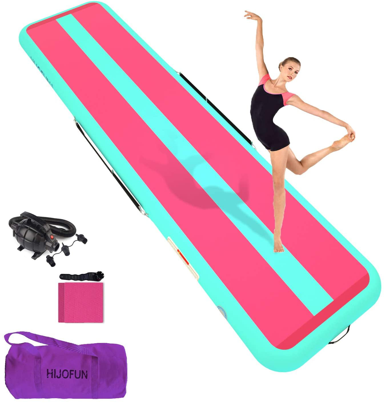 Gym Air Floor Yoga Mat for Outdoor Sports Training Cheerleading Air Track Tumble Track Gym Mat 10ft 13ft 16ft 20ft for Toddler Adults 