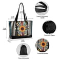thumbnail image 2 of FORMRS Canvas Laptop Tote Bag for Women with 15.6" Computer Compartments Shoulder Handbag, Geometric Stripes, 2 of 7