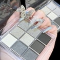 thumbnail image 4 of 9 colores paletas de sombras de ojos brillantes y brillantes paletas de sombras de ojos ahumadas en tonos fríos, 4 of 5