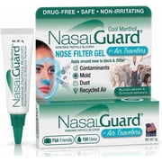 NasalGuard for Air Travelers | Helps Block Dust, Mold & Airborne Contaminants | Drug-Free, Applied Around Nose | TSA Friendly | 150+ Uses (Cool Menthol, 3g)