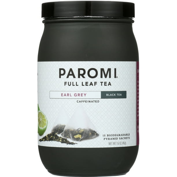 Paromi Tea, Earl Grey, Black Tea, Full-Leaf, 15 Ct, 1.6 Oz - Walmart.com
