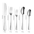 thumbnail image 3 of Tableware Cutlery Set Modern: 20PCS Stainless Steel Flatware Set Serving Utensil, 3 of 10