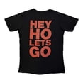 thumbnail image 2 of Ramones T-Shirt Texte « Hey Ho » à Blocs Rouges pour Adulte, 2 of 2