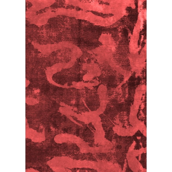 Ahgly Company Machine Washable Indoor Rectangle Persian Red Bohemian Area Rugs, 5' x 7'