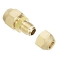 thumbnail image 3 of Uxcell 3/8" to 1/2" Pipe Extension Joint Connector, Brass Pipe Coupler Adapters with 2pcs Flare Nuts, 3 of 7