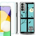 thumbnail image 1 of Shockproof Bumper Phone Case for Samsung Galaxy A13 5G, with Tempered Glass Screen Protector, by OneToughShield ® - Moon Owl, 1 of 3