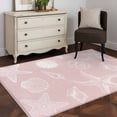 thumbnail image 3 of Marine Life Area Rugs 2.7'x5', Washable Small Throw Rugs for Kitchen Bedroom, Summer Ocean Starfish Conch Seashell Pink Indoor Outdoor Rug Non-Slip Low Pile Carpet Runner Reversible Floor Mats, 3 of 8