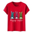 thumbnail image 4 of Camiseta de Cuello Redondo de Impresión de Pascua de Moda de Primavera Y Verano para el Uso Diario, 4 of 5