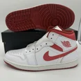 thumbnail image 2 of N I-K-E A i r-Jor-dan 1 Mid SE Dune Red White Sneakers FJ3458-160 Mens Size BRAND NEW, 2 of 6
