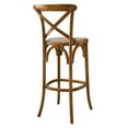 thumbnail image 3 of Modway Gear 43.5" Modern Style Rattan and Elm Wood Bar Stool in Walnut Finish, 3 of 10