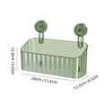 thumbnail image 3 of Safeglitz No-Drill Suction Cup Shower Caddy - Plastic Bathroom Organizer Basket for Shampoo, Removable Shelf for Kitchen & Bath, Rustproof, 3 of 8