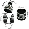 thumbnail image 5 of Eltusu Boys Hats Scarves Gloves Sets, Winter Striped 3 Pieces Beanies Scarves Mittens Sets Free Size Size Acrylic, 5 of 5