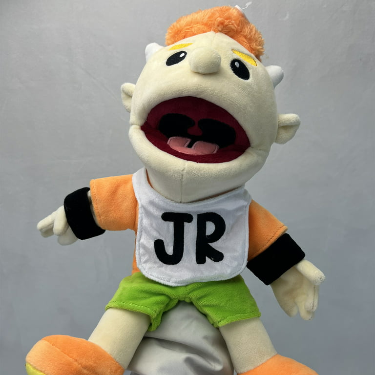 58cm Jeffy Plush Toy Cosplay Jeffy Hat Hand Puppet Game Stuffed Doll Kids  Gifts