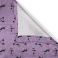 thumbnail image 5 of Ambesonne Teen Room Grommet Curtain, Little Kittens Hearts, 50" x 84", Violet Pink Black, 5 of 6