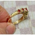 thumbnail image 4 of 2Ct Marquise Cut Lab Created Red Ruby Women's Wedding Fancy Ring In 14k Yellow Gold Plated, 4 of 5