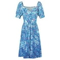 thumbnail image 4 of Falling blue-pink Sakura Cherry Blossom petals Sleeveless Dress dresses for womens 2024 cocktail dresses, 4 of 6